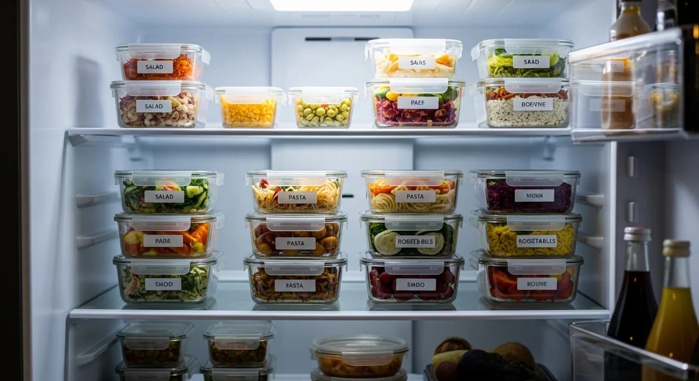 Budget-friendly meal prep ingredients including whole grains, legumes, and seasonal vegetables