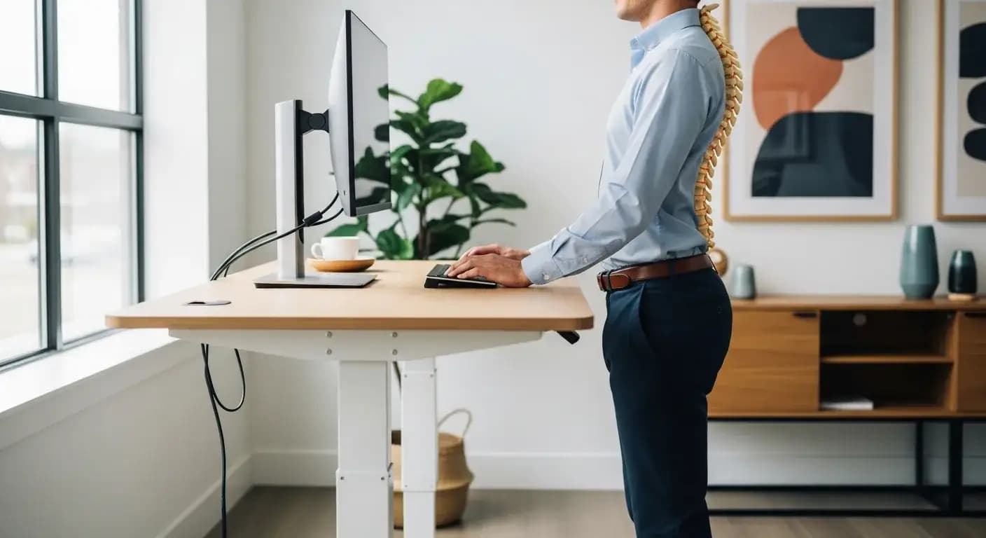 Woman performing high intensity interval training with timer visible
