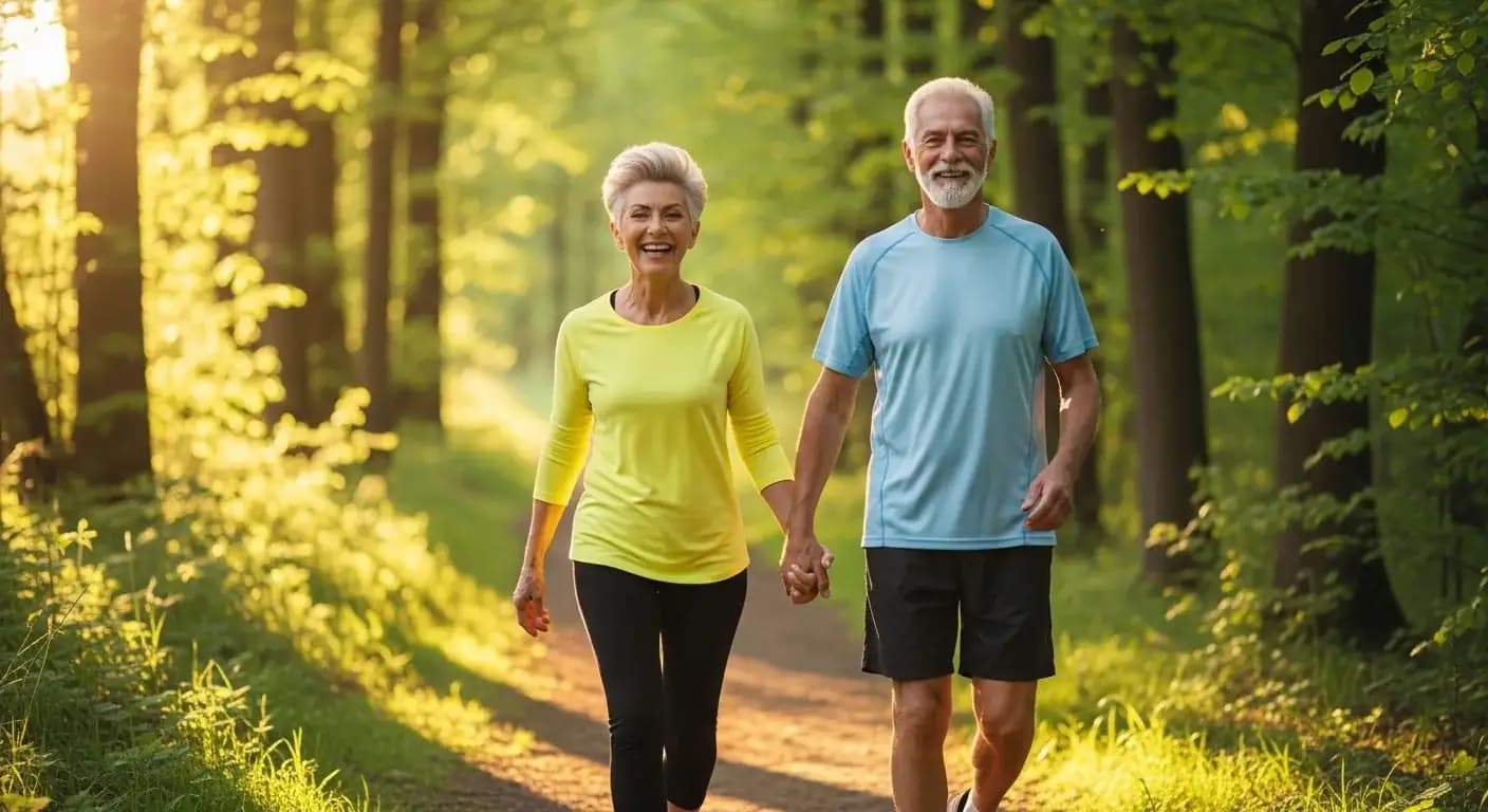 Runner jogging in a park