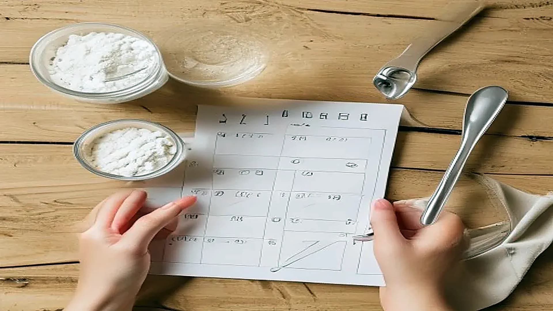 calendar marking 28-day creatine saturation timeline