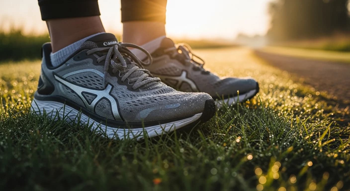 Woman walking in the morning to improve digestive health and metabolism naturally