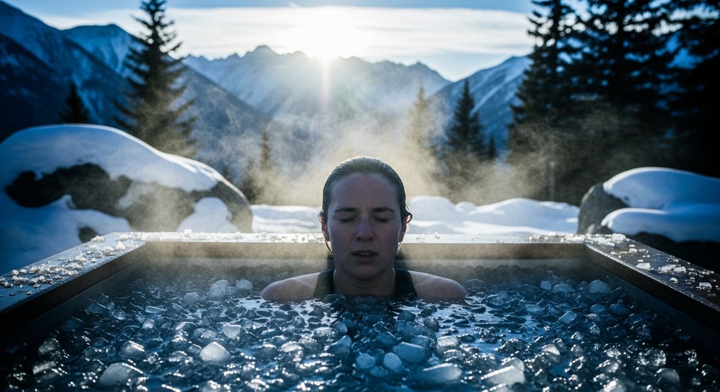 Ice bath or cold exposure therapy for muscle recovery and performance