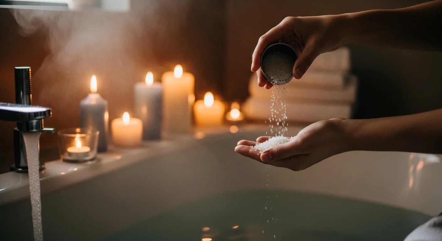 Person sleeping peacefully with magnesium supplement support for quality rest and muscle recovery