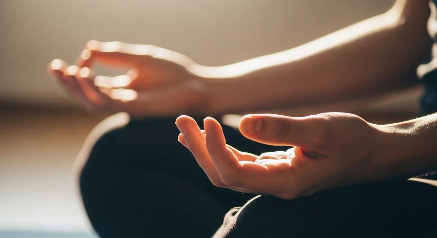 Daily meditation routine tracking journal showing consistency and gradual progress in mindfulness practice