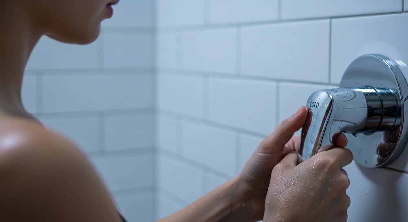 Cold water adaptation timeline showing nervous system responses and parasympathetic tone improvement over weeks