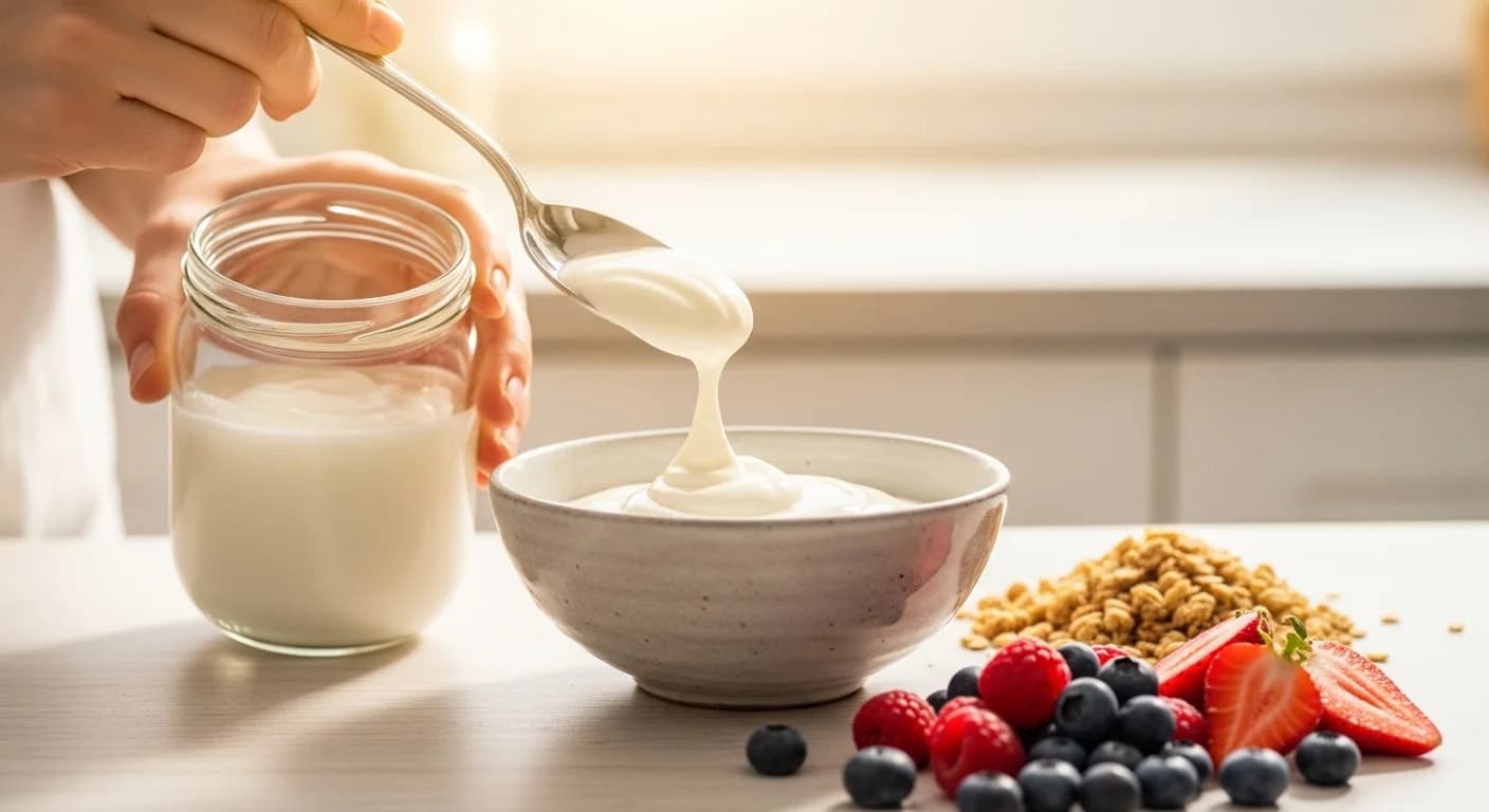 Prebiotic foods including garlic, onions, asparagus, and whole grains supporting beneficial bacteria growth